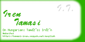 iren tamasi business card